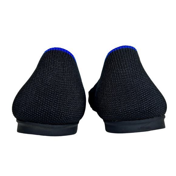 Rothy's The Flat Solid‎ Black Round Toe Knit Washable Ballet Shoe Women's Size 6 - Picture 3 of 8